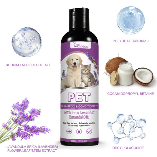 Yegbong Pet Shampoo Pet Bath Relieves Itchy Skin, Soft Hair, And Tangle-free Shampoo