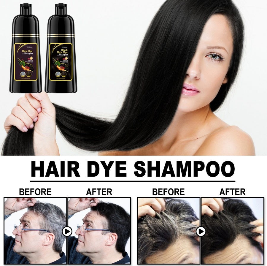 EELHOE White To Black Dyed Shampoo -Natural Brown- Polygonum Multiflorum Essence Moisturizing, Cleaning And Repairing Black And Smooth Hair Shampoo