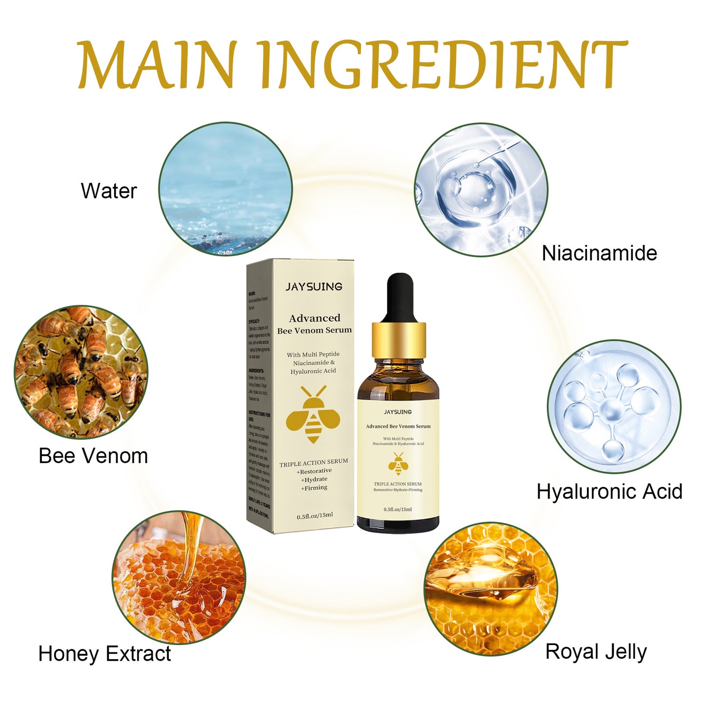 Jayswing Bee Venom Light Line Repair Dark, Moisturizing And Firming Skin